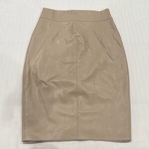 BAILEY 44 Nude Leather Pencil Skirt